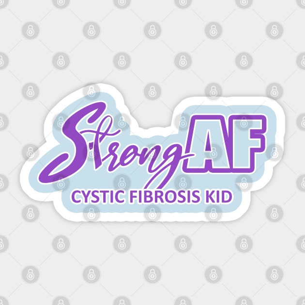 Strong AF Cystic Fibrosis Kid Sticker by CuteCoCustom